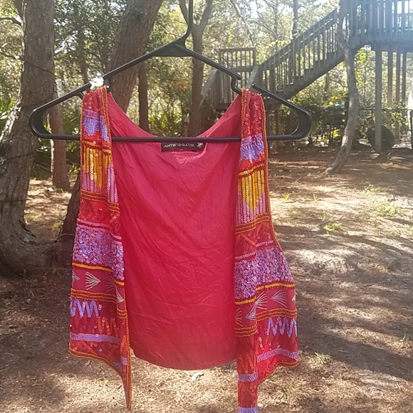 Antik Batik Pink Mini Vest - Picture 2 of 4